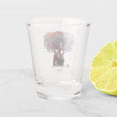 Afrikanisch-amerikanische Frau mit baumgeschmückte Schnapsglas (Rückseite)