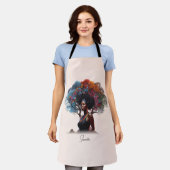 Afrikanisch-amerikanische Frau mit farbenfrohen Bä Schürze (Getragen)