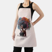 Afrikanisch-amerikanische Frau mit farbenfrohen Bä Schürze (InSitu)