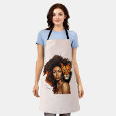Afrikanisch-amerikanische Frau mit Majestic Lion Schürze (Getragen)