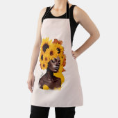 Afrikanisch-amerikanische Frau mit Sonnenblume Afr Schürze (InSitu)