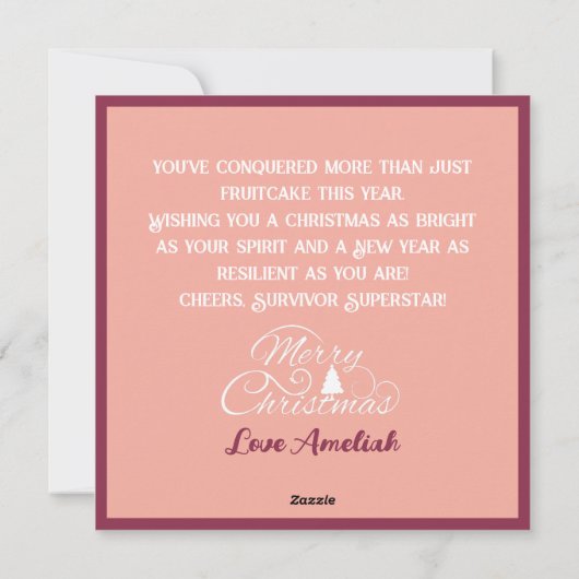 Afrikanisch-amerikanische Frauenfeindlichkeit Feiertagskarte (Rückseite)