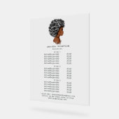 Afrikanisch-Amerikanische Friseursalons - Preise u Acrylschild (Winkel)