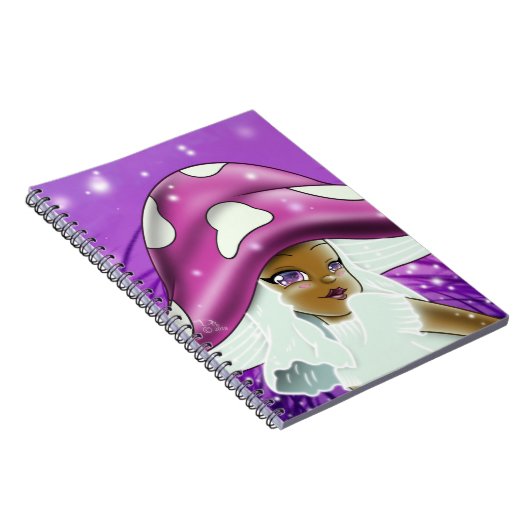 Afrikanisch-Amerikanische Girl Mushroom Notizblock (Rechte Seite)