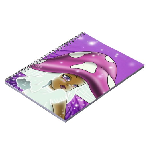 Afrikanisch-Amerikanische Girl Mushroom Notizblock (Linke Seite)