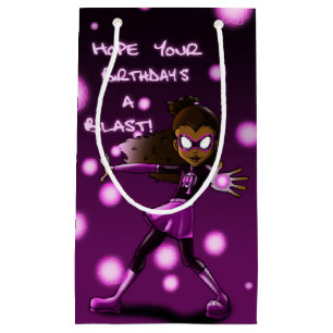 Afrikanisch-Amerikanische Girl Superhero Birthday Kleine Geschenktüte