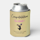 Afrikanisch-amerikanische Glückwunsch Gold Graduat Dosenkühler (Kanne Vorderseite)