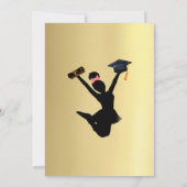 Afrikanisch-Amerikanische Gold-Abschluss-Feier Einladung (Rückseite)