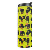 Afrikanisch-amerikanische Haare feiern Thermosbecher (Nach links gedreht)