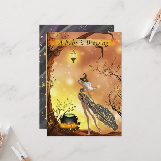 Afrikanisch-amerikanische Halloween-Kinderdusche Einladung (Vorderseite/Rückseite Beispiel)