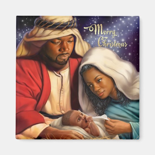Afrikanisch-Amerikanische Heilige Weihnachtsmagnet Magnet (Vorne)