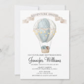 Afrikanisch-amerikanische Heißluftballon Babydusch Einladung (Vorderseite)