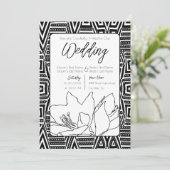 Afrikanisch-Amerikanische Hochzeit Einladung (Stehend Vorderseite)