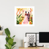 Afrikanisch-Amerikanische Hochzeit Poster (Heimbüro)