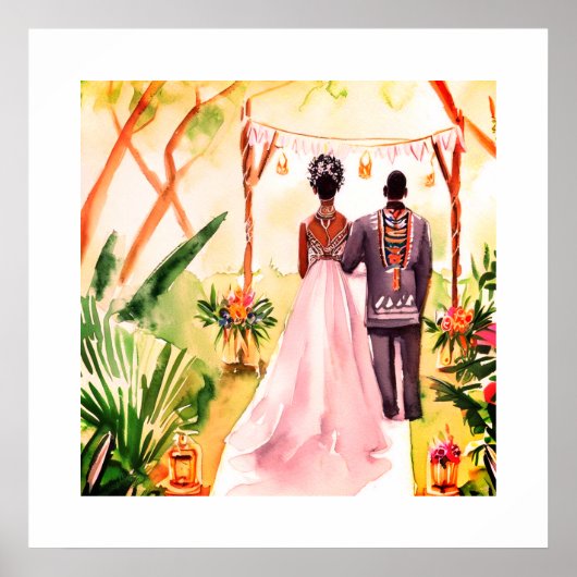 Afrikanisch-Amerikanische Hochzeit Poster (Vorne)