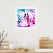 Afrikanisch-Amerikanische Hochzeit Poster (Küche)