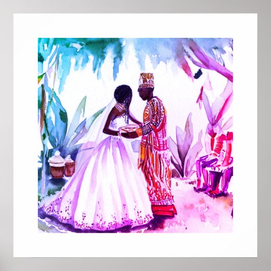 Afrikanisch-Amerikanische Hochzeit Poster (Vorne)