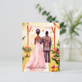 Afrikanisch-Amerikanische Hochzeit Postkarte (Stehend Vorderseite)