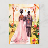 Afrikanisch-Amerikanische Hochzeit Postkarte (Vorderseite)