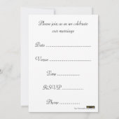 Afrikanisch-amerikanische Hochzeitseinladung mit B Einladung (Rückseite)