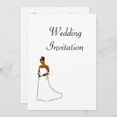 Afrikanisch-amerikanische Hochzeitseinladung mit B Einladung (Vorne/Hinten)