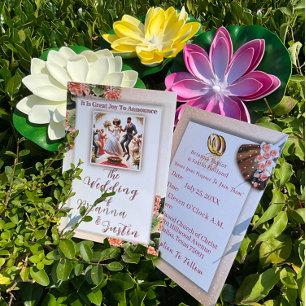 Afrikanisch-amerikanische Hochzeittradition Folieneinladung