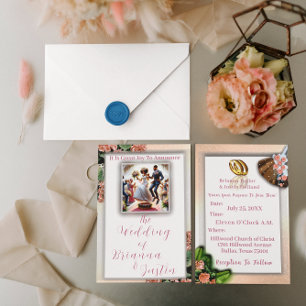 Afrikanisch-amerikanische Hochzeittradition Folieneinladung