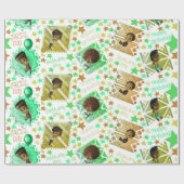 Afrikanisch-amerikanische Jungen zum Geburtstag Geschenkpapier (Flach)