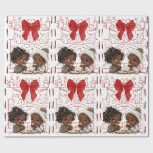 Afrikanisch-amerikanische Kinder und Cookies Weihn Geschenkpapier (Flach)