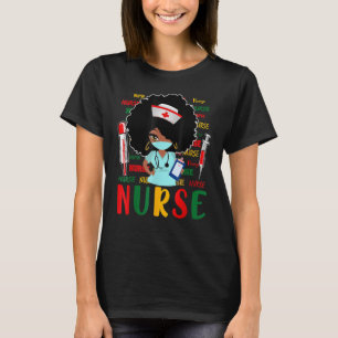 Afrikanisch-amerikanische Krankenschwester Schwarz T-Shirt