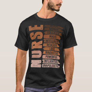 Afrikanisch-amerikanische Krankenschwester Schwarz T-Shirt