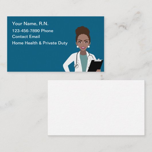 Afrikanisch-amerikanische Krankenversicherungskart Visitenkarte (Vorne/Hinten)