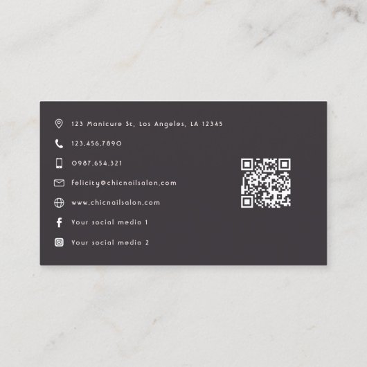 Afrikanisch-Amerikanische Kunsthandwerkskunst Visitenkarte (Rückseite)