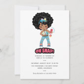 Afrikanisch-amerikanische Mädchen Telefonkabine Se Einladung (Vorderseite)