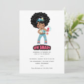 Afrikanisch-amerikanische Mädchen Telefonkabine Se Einladung (Stehend Vorderseite)