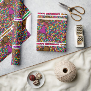 Afrikanisch-Amerikanische Mädchen zum Geburtstag Geschenkpapier