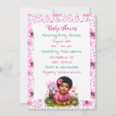 Afrikanisch-amerikanische Mädchendusche Einladung (Vorderseite)