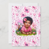 Afrikanisch-amerikanische Mädchendusche Einladung (Rückseite)