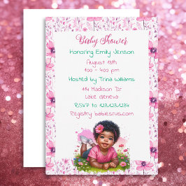 Afrikanisch-amerikanische Mädchendusche Einladung