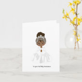 Afrikanisch-amerikanische Mädchengemeinde Karte (Gelbe Blume)