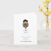 Afrikanisch-amerikanische Mädchenkarte Karte (Gelbe Blume)