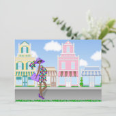 Afrikanisch-amerikanische Mama Kinderdusche Einlad Einladung (Stehend Vorderseite)