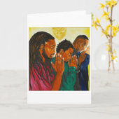 Afrikanisch-amerikanische Männer beten Karte (Gelbe Blume)