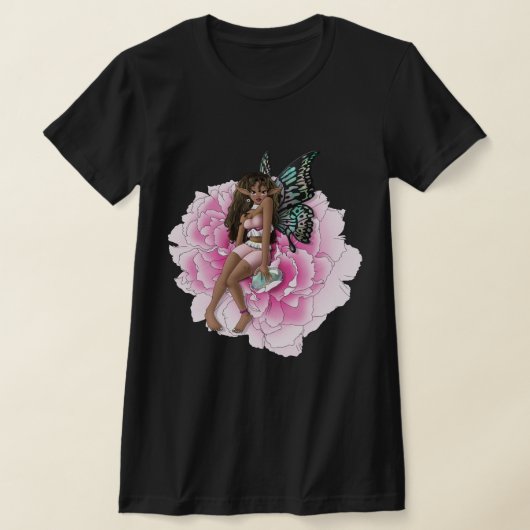 Afrikanisch-Amerikanische Märchen auf rosa Blume T-Shirt (Ablage )