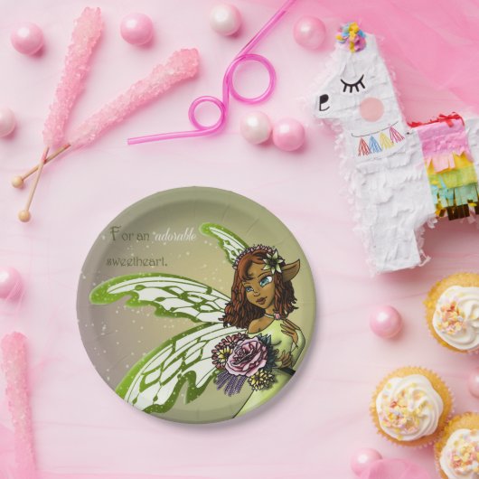 Afrikanisch-Amerikanische Märchen und Blume Geburt Pappteller (Party)