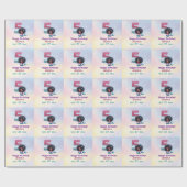 Afrikanisch-Amerikanische Meerjungfrau 5. Geburtst Geschenkpapier (Flach)