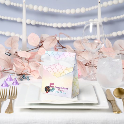 Afrikanisch-Amerikanische Meerjungfrau 5. Geburtst Geschenkschachtel (Hochzeit)