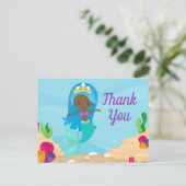 Afrikanisch-amerikanische Meerjungfrau Custom Kids Postkarte (Stehend Vorderseite)