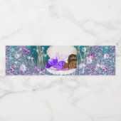 Afrikanisch-amerikanische Meerjungfrau Wasserflasc Wasserflaschenetikett (Einzelnes Label)