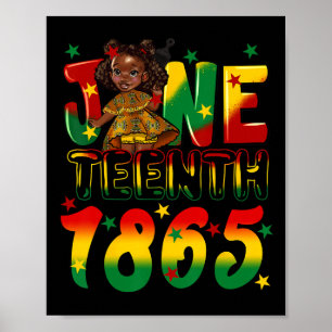 Afrikanisch-Amerikanische Melanin Black Girls Kind Poster